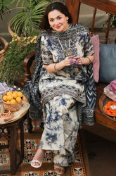 Sapphire - Winter 3PC khaddar Digital Printed Suit- SS0121